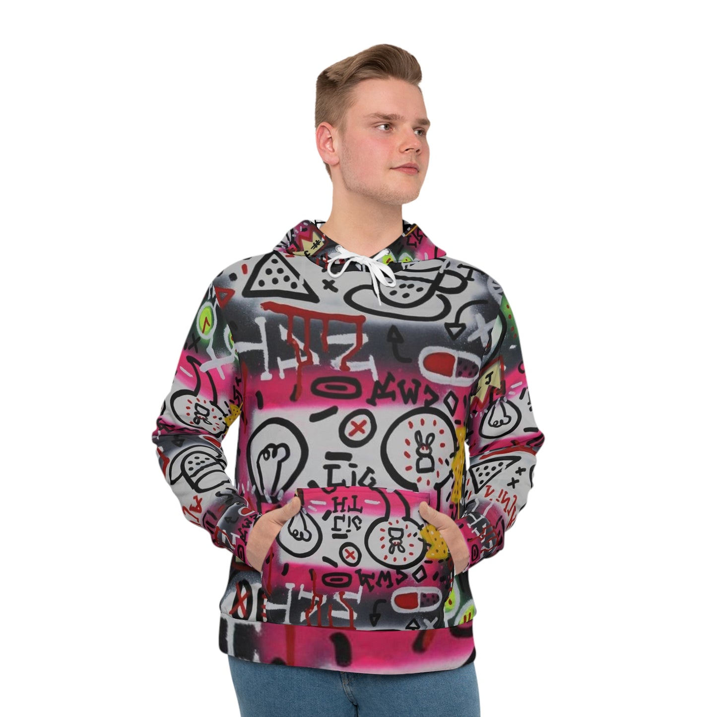 Men's Hoodie - Graffiti Caveman