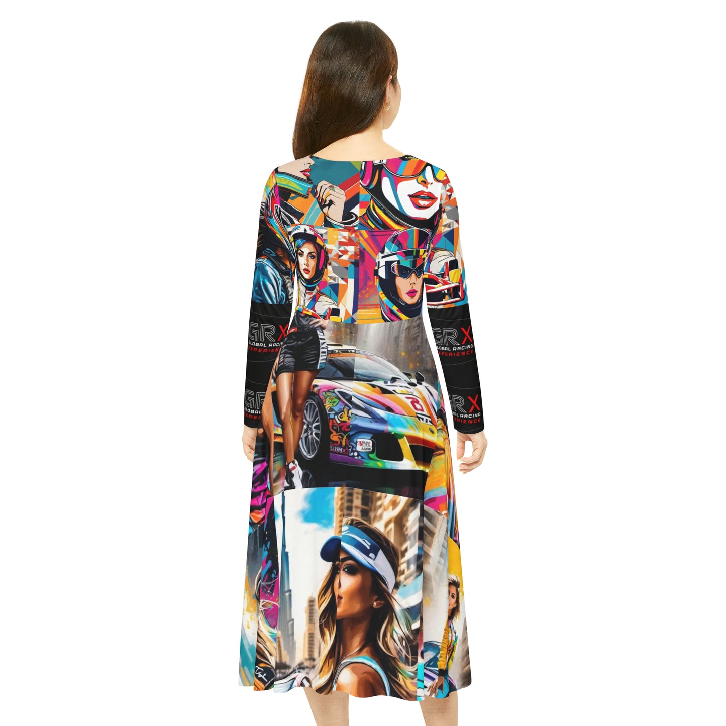 Women's Long Sleeve Dance Dress (AOP)