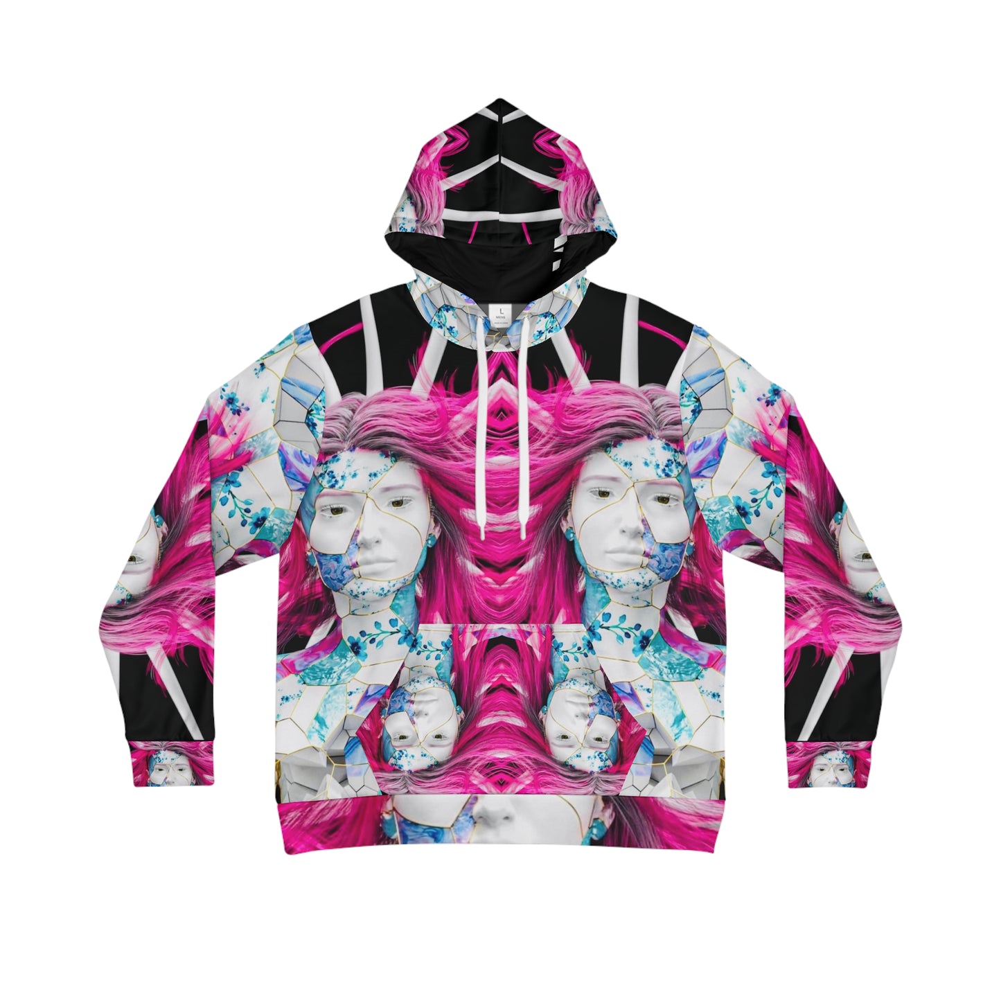 Men's Hoodie - Faced In Pink