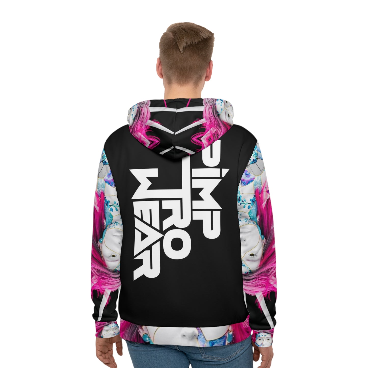 Men's Hoodie - Faced In Pink