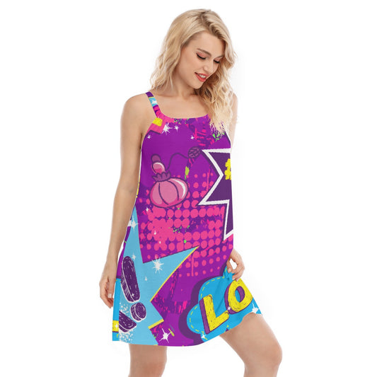 All-Over Print Women's Sleeveless Cami Dress