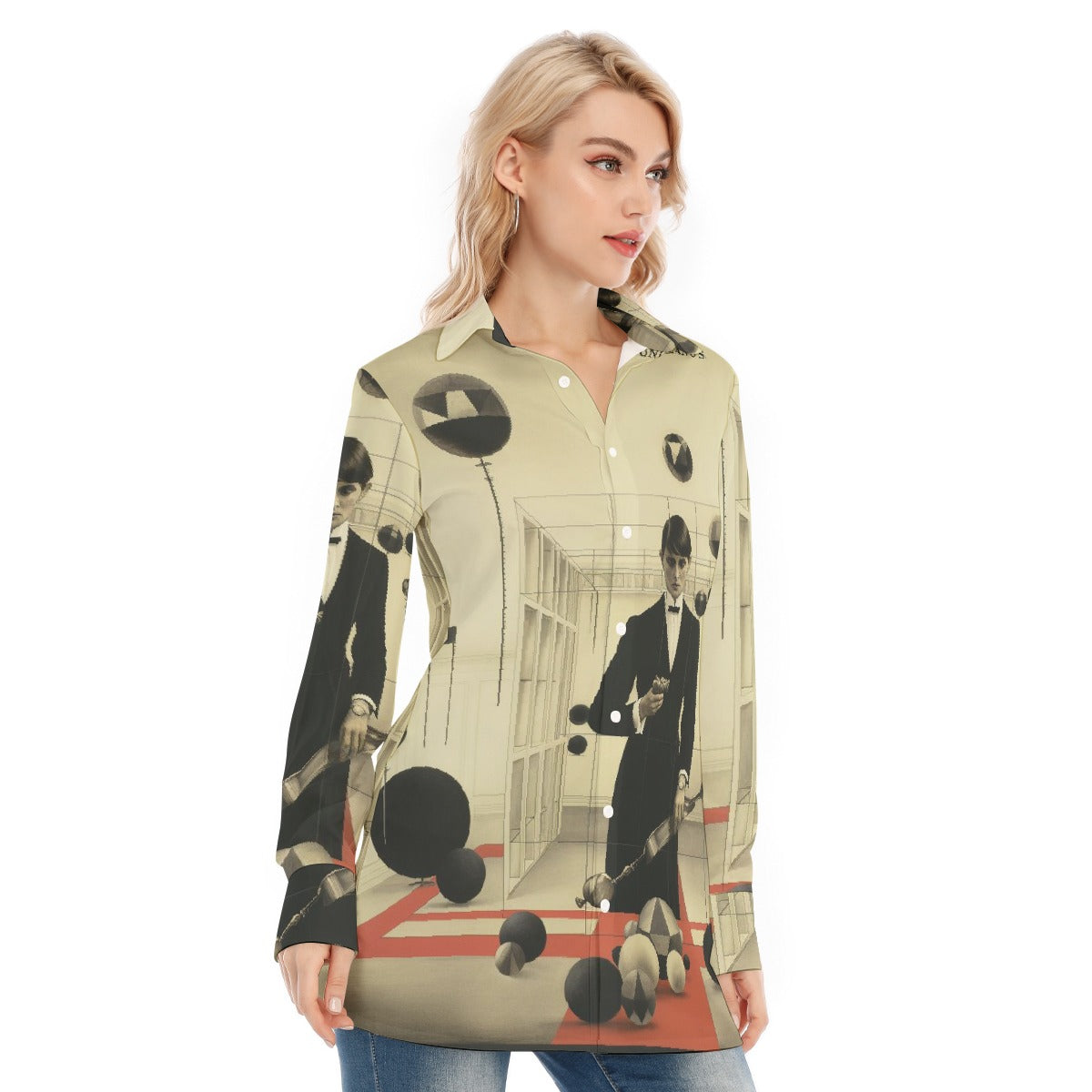 All-Over Print Women's Long Shirt