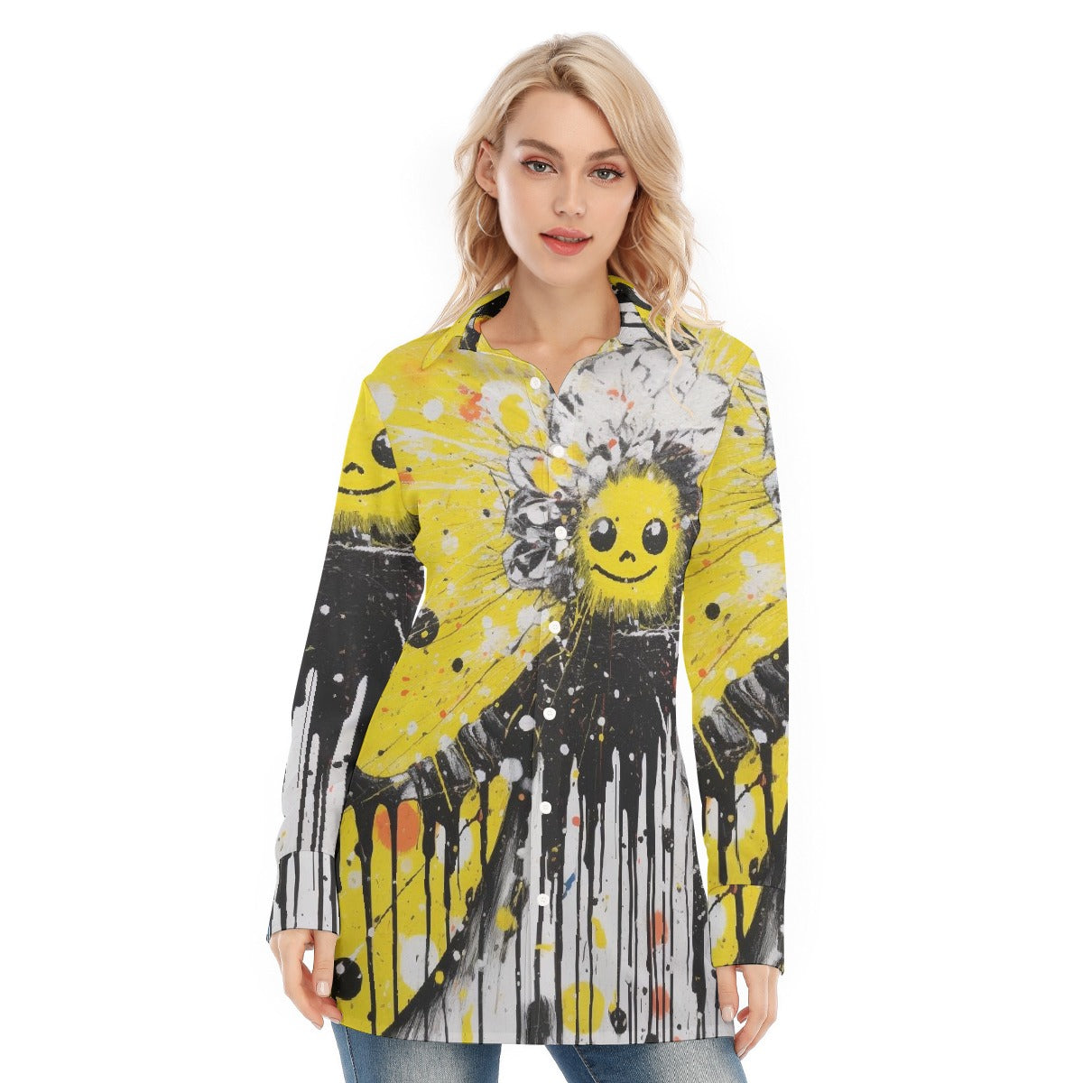 All-Over Print Women's Long Shirt