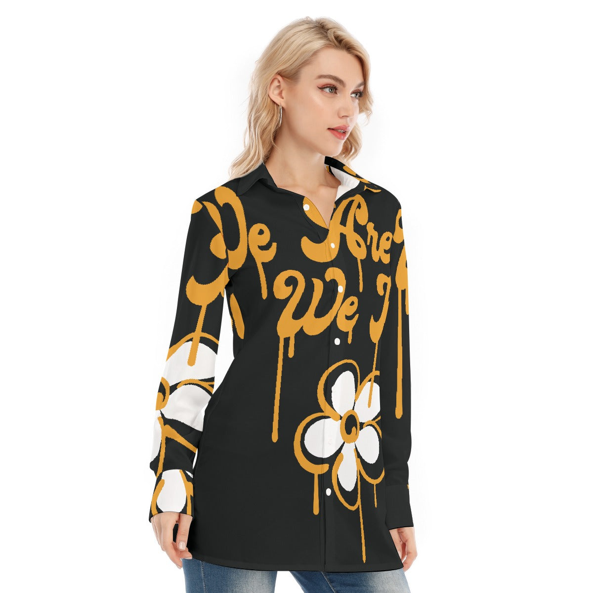 All-Over Print Women's Long Shirt