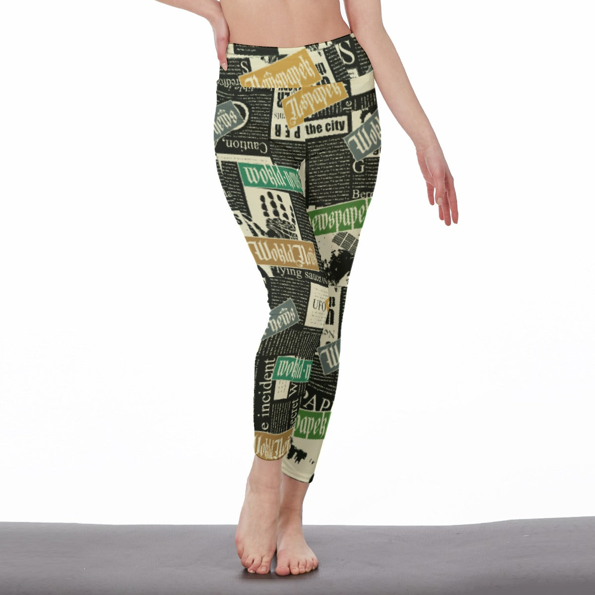 All-Over Print Women's High Waist Leggings | Side Stitch Closure