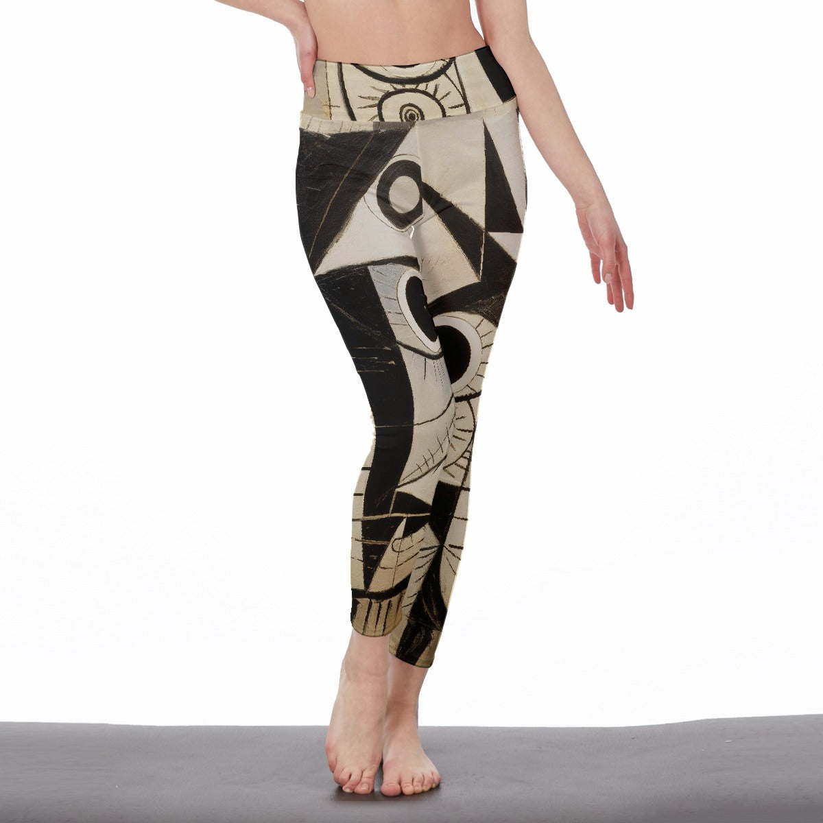 All-Over Print Women's High Waist Leggings | Side Stitch Closure