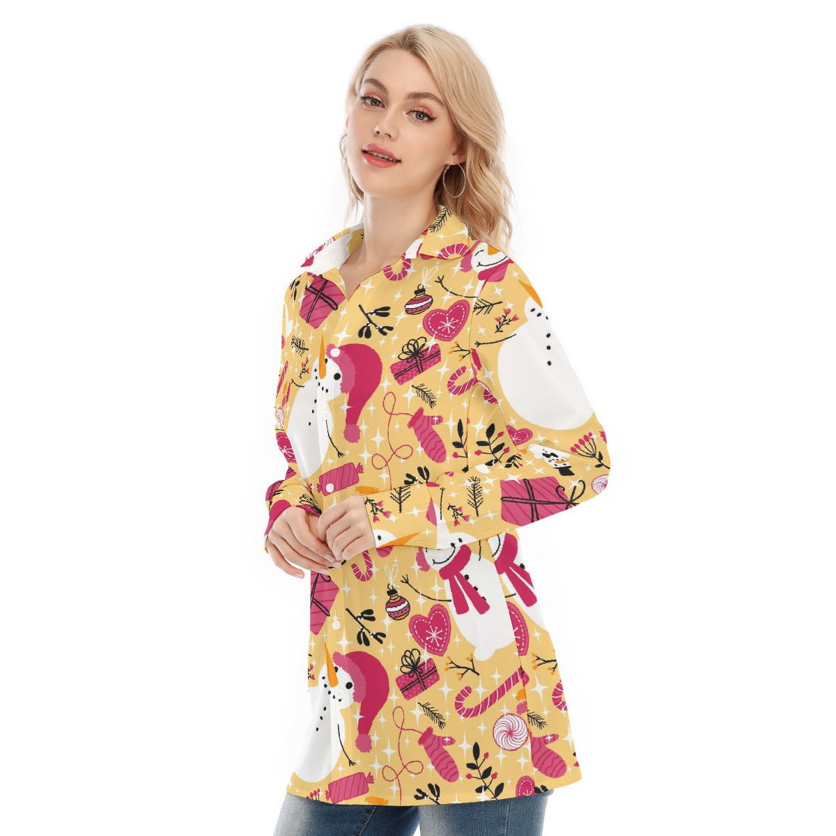 All-Over Print Women's Long Shirt