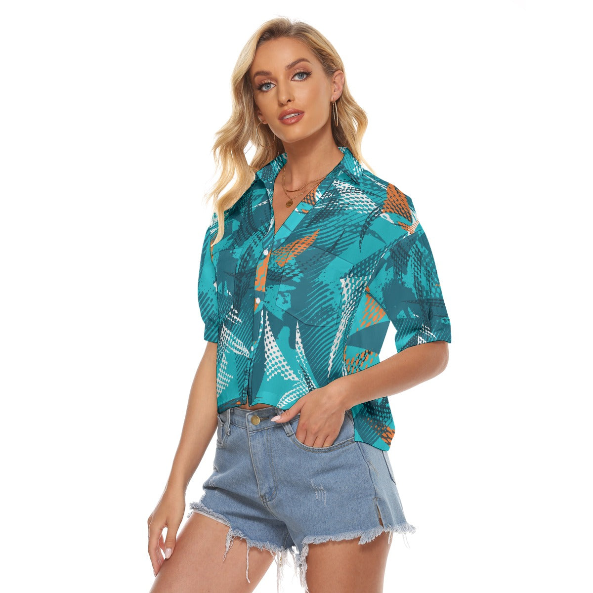 All-Over Print Women's V-neck Shirts