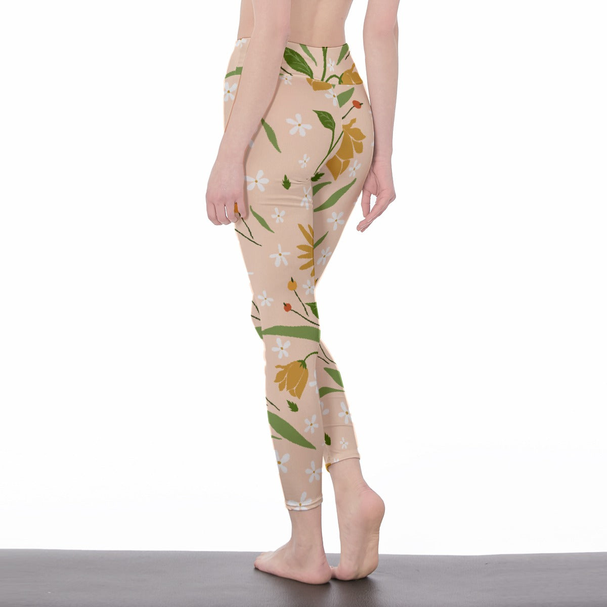 All-Over Print Women's High Waist Leggings | Side Stitch Closure