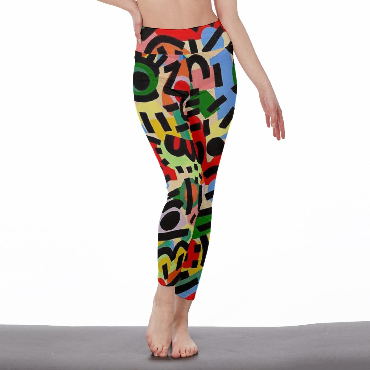 All-Over Print Women's High Waist Leggings | Side Stitch Closure