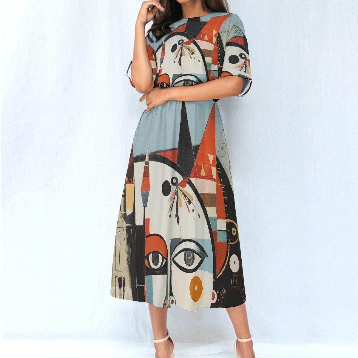 All-Over Print Women's Elastic Waist Dress