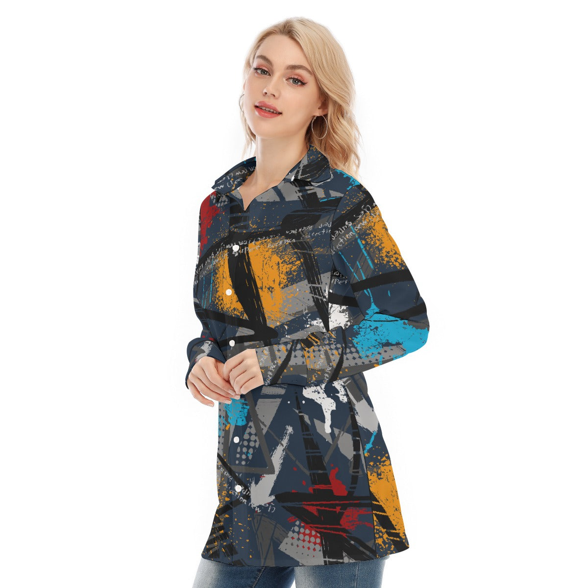 All-Over Print Women's Long Shirt