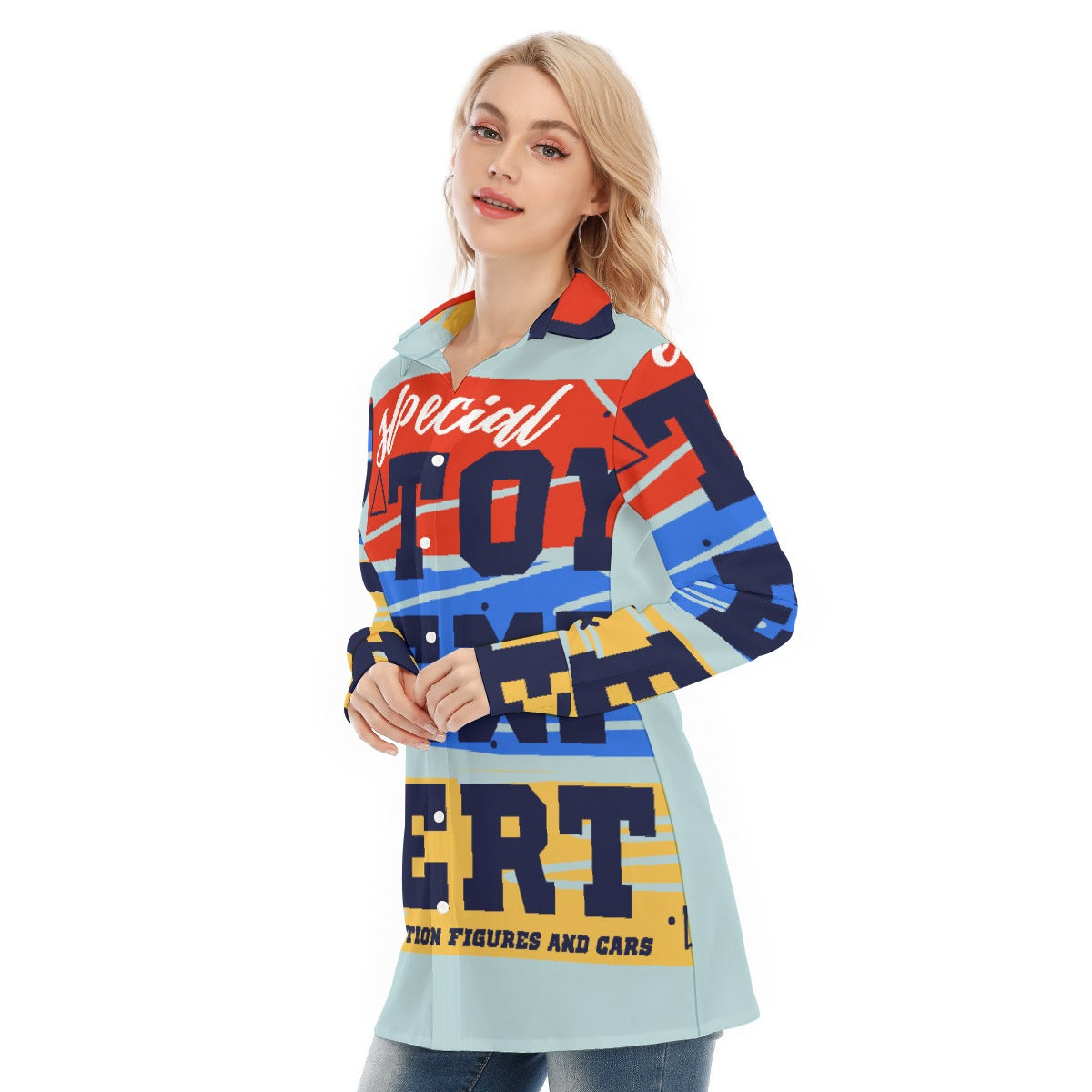 All-Over Print Women's Long Shirt