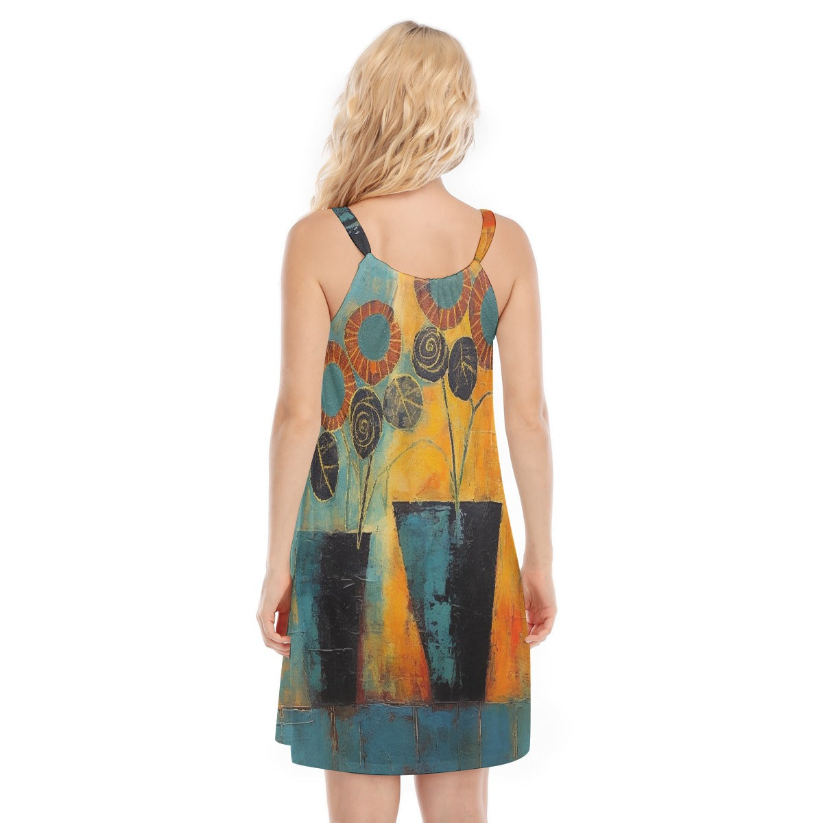 All-Over Print Women's O-neck Cami Dress