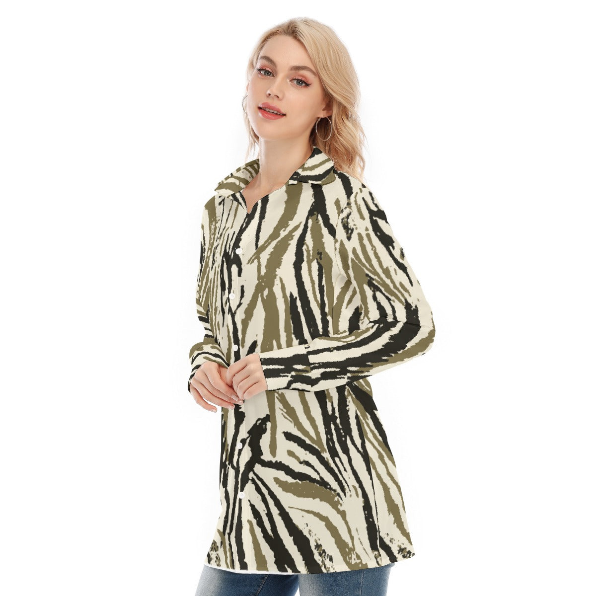 All-Over Print Women's Long Shirt