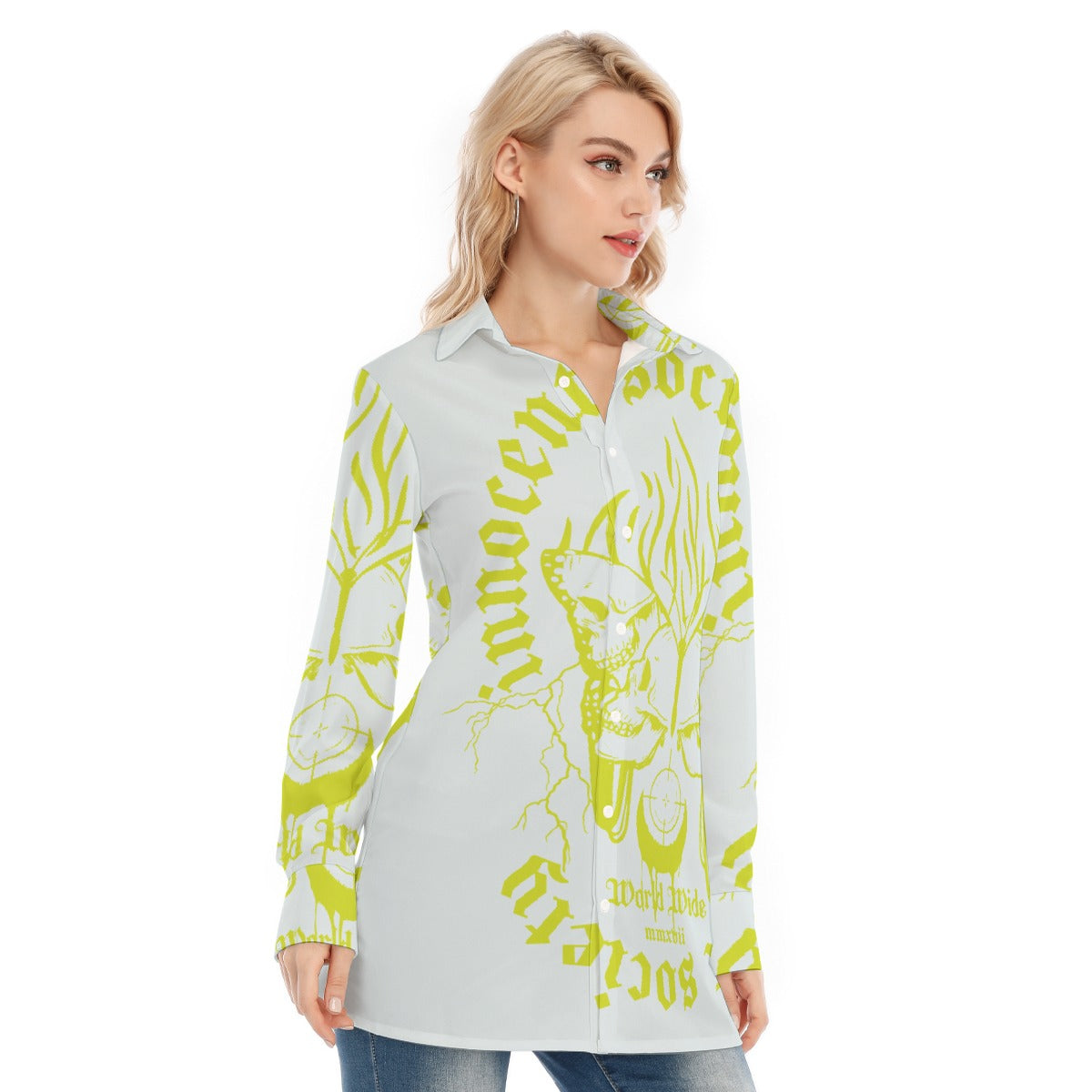 All-Over Print Women's Long Shirt