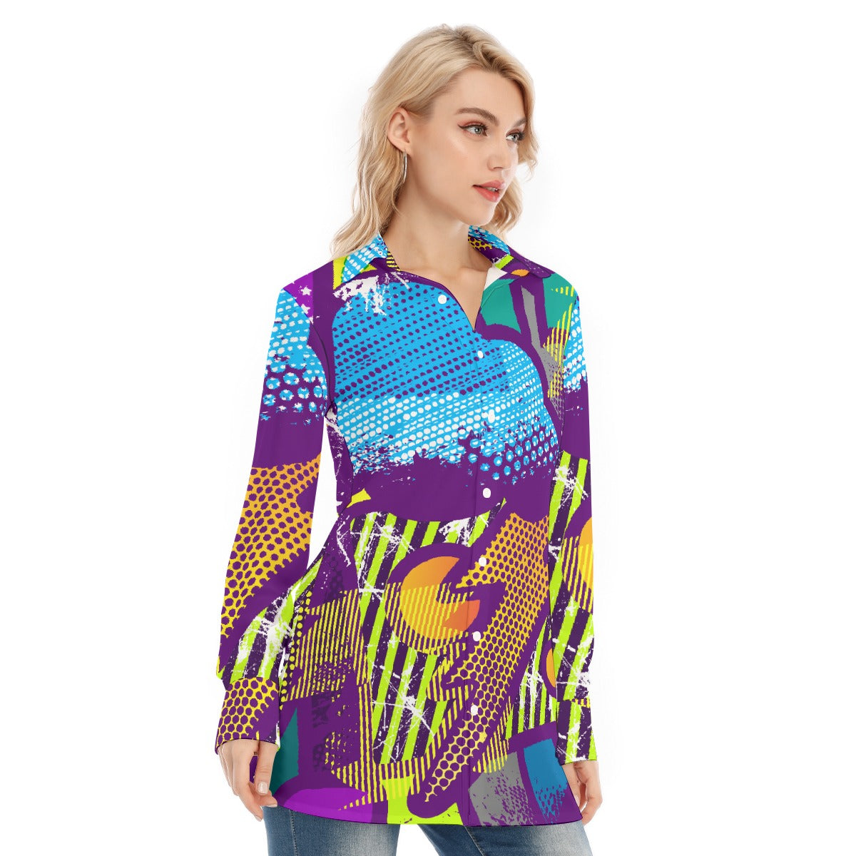 All-Over Print Women's Long Shirt