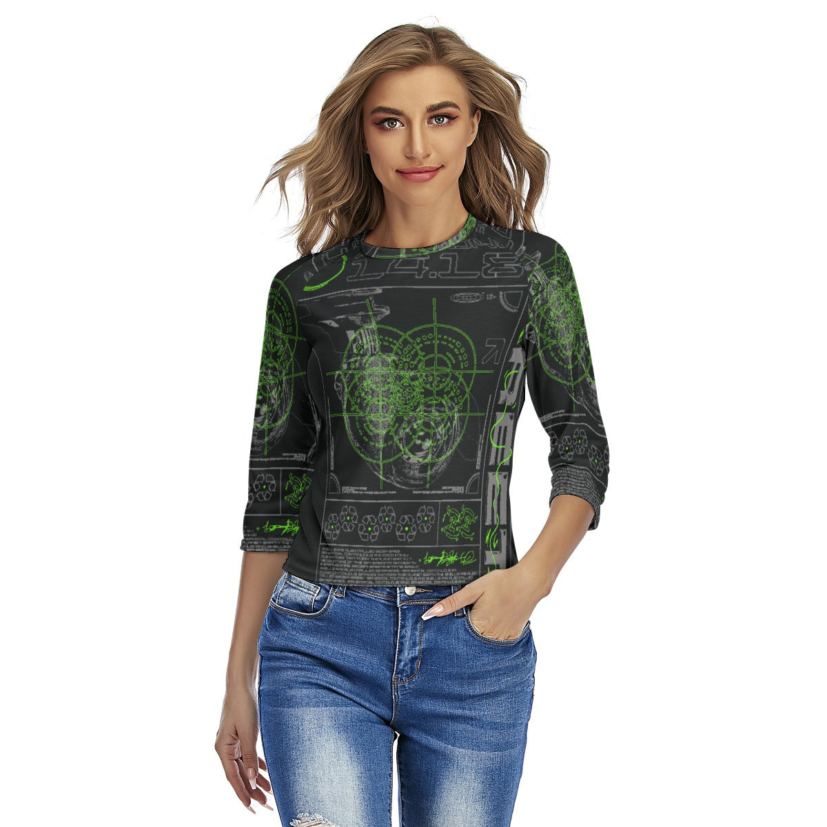 All-Over Print Women's Raglan Sleeves T-shirts