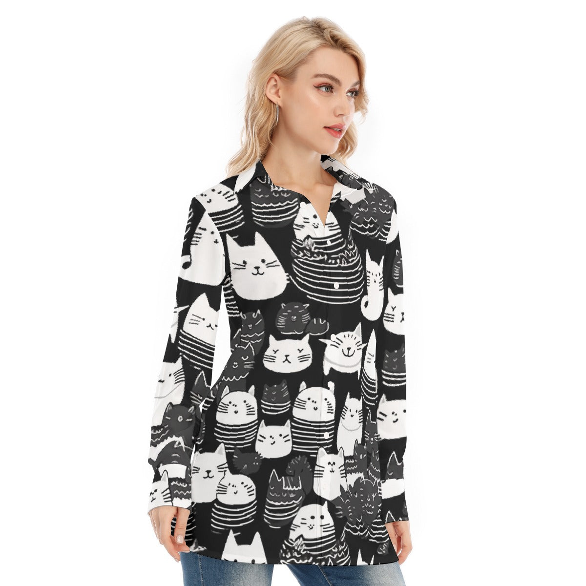 All-Over Print Women's Long Shirt