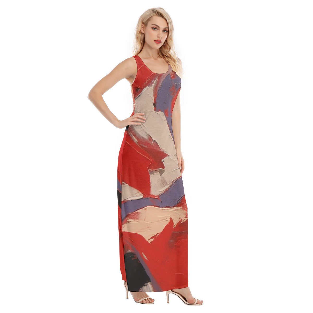 All-Over Print Women's Vest Dress | Length To Ankle