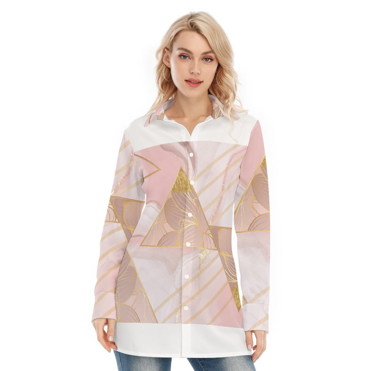 All-Over Print Women's Long Shirt