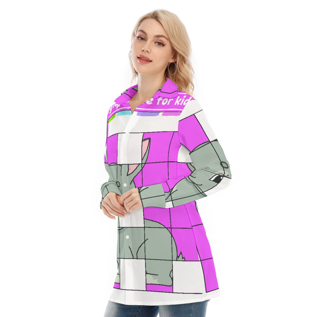 All-Over Print Women's Long Shirt