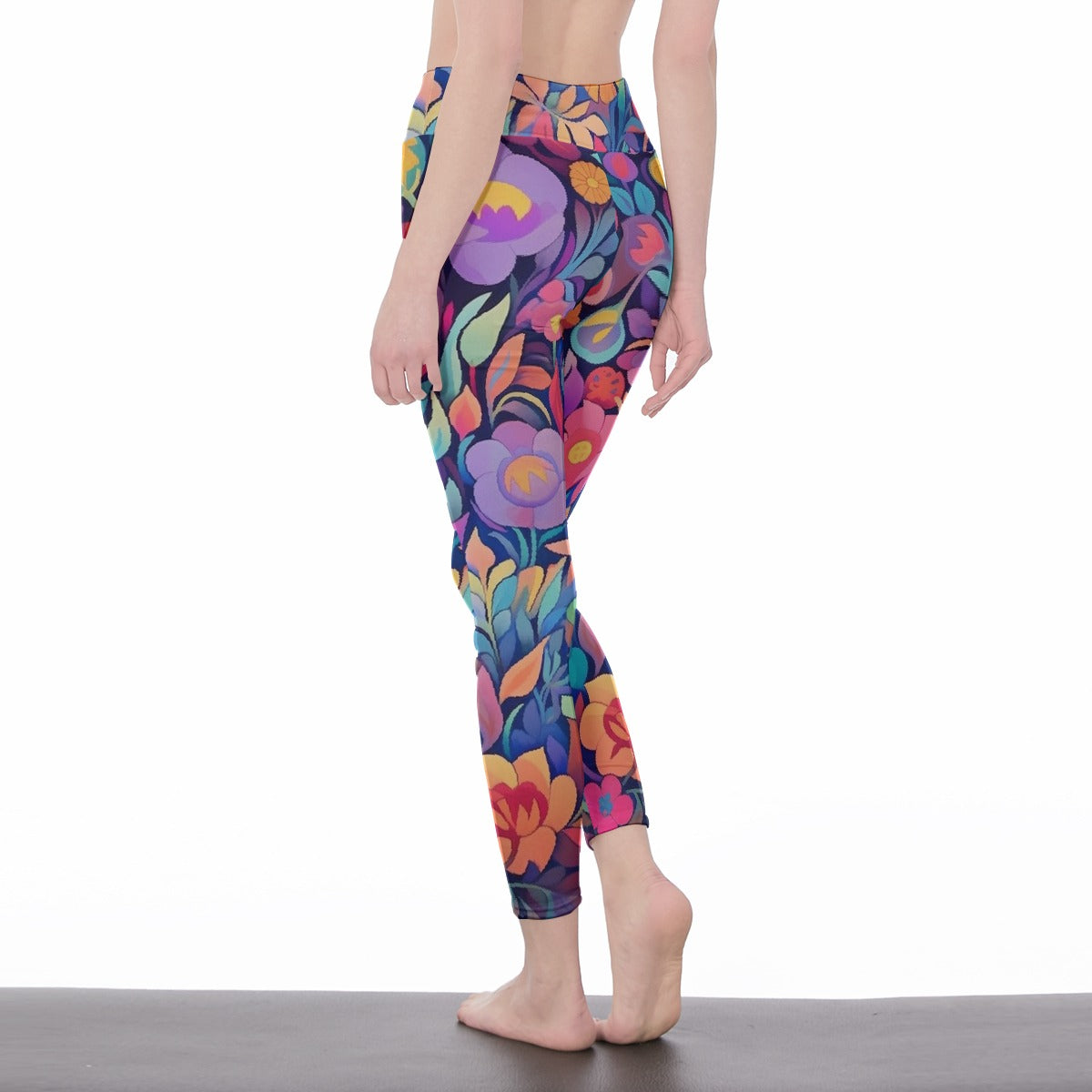 All-Over Print Women's High Waist Leggings | Side Stitch Closure