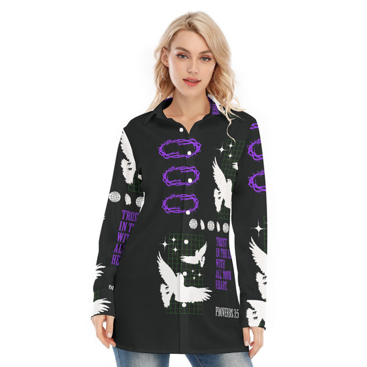 All-Over Print Women's Long Shirt