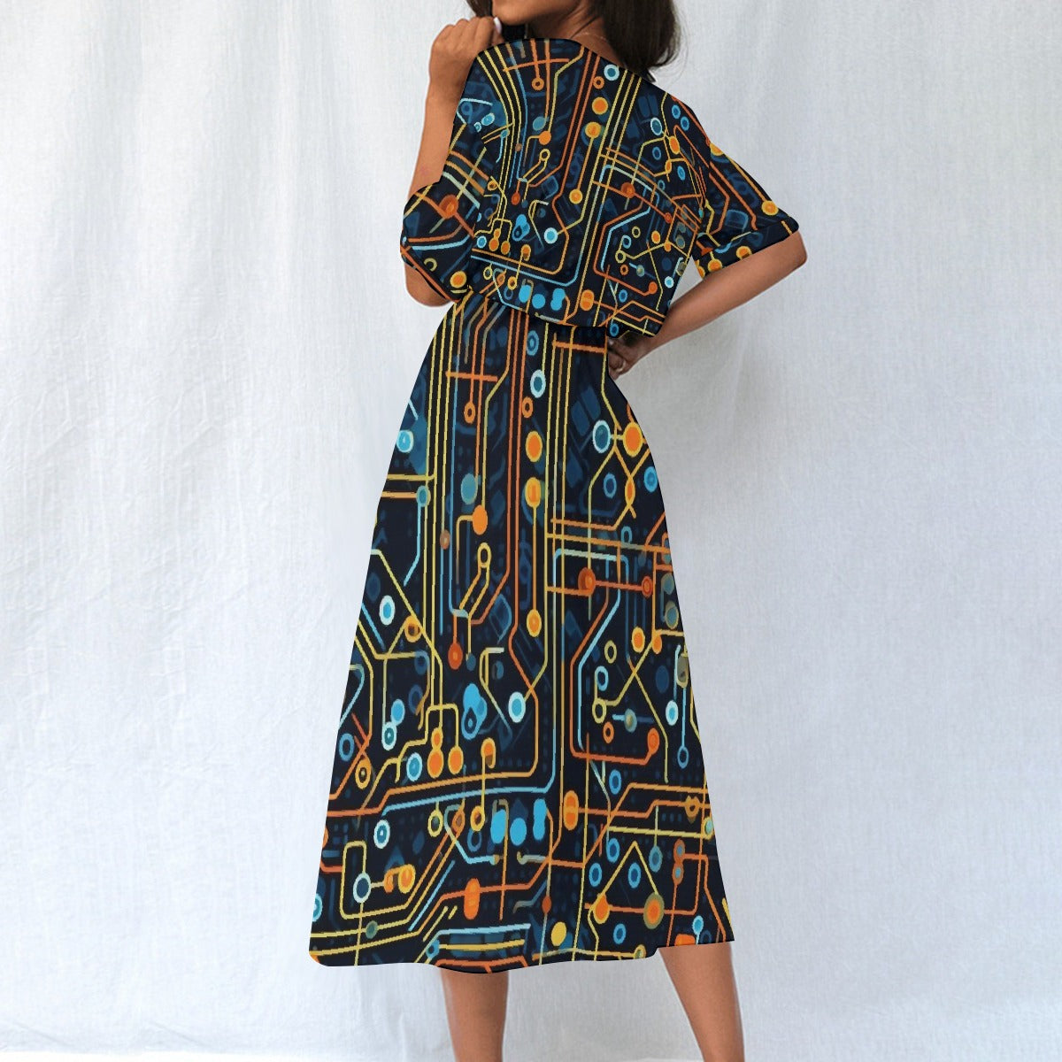 All-Over Print Women's Elastic Waist Dress