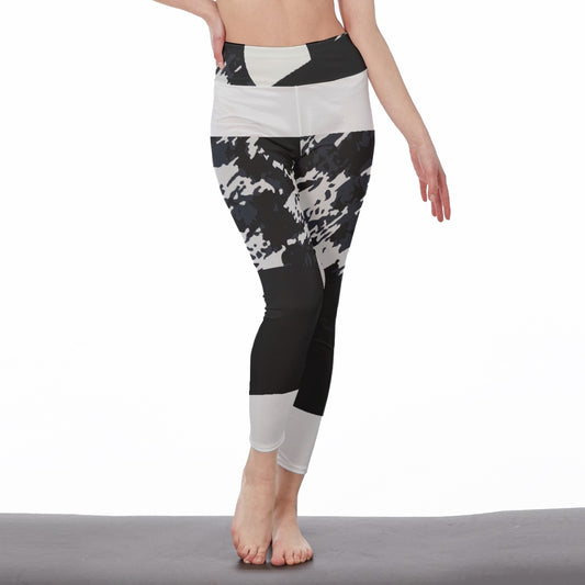 All-Over Print Women's High Waist Leggings | Side Stitch Closure