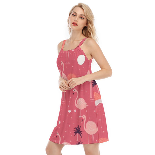 All-Over Print Women's O-neck Cami Dress