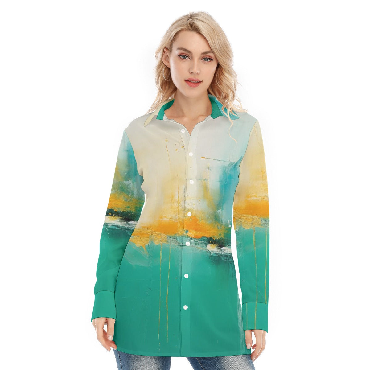 All-Over Print Women's Long Shirt