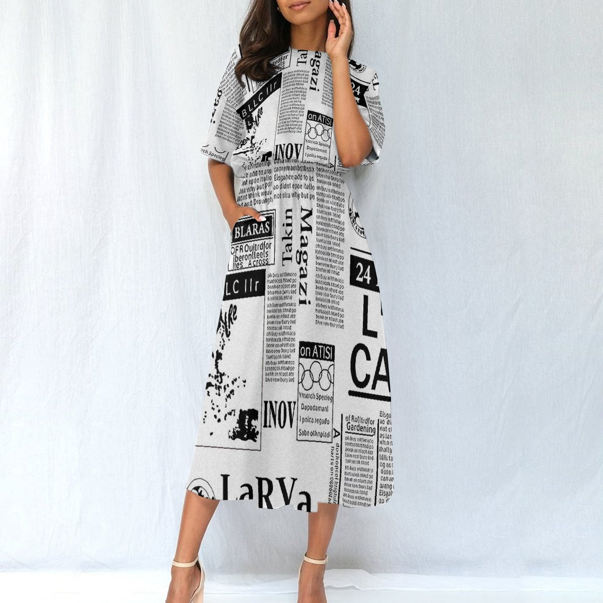 All-Over Print Women's Elastic Waist Dress