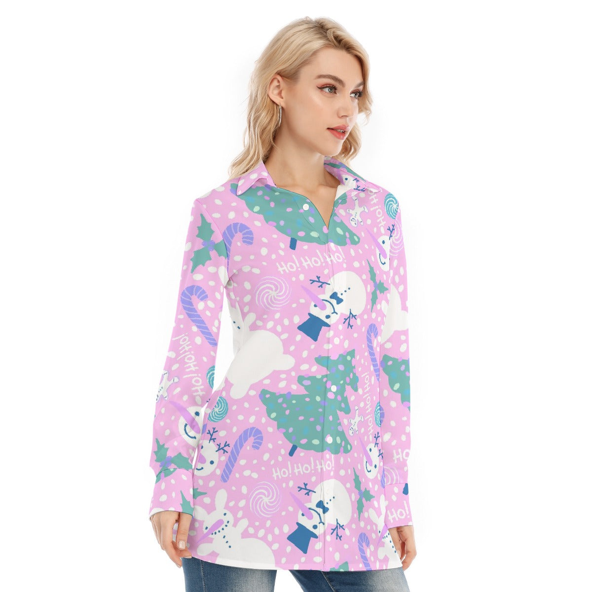 All-Over Print Women's Long Shirt