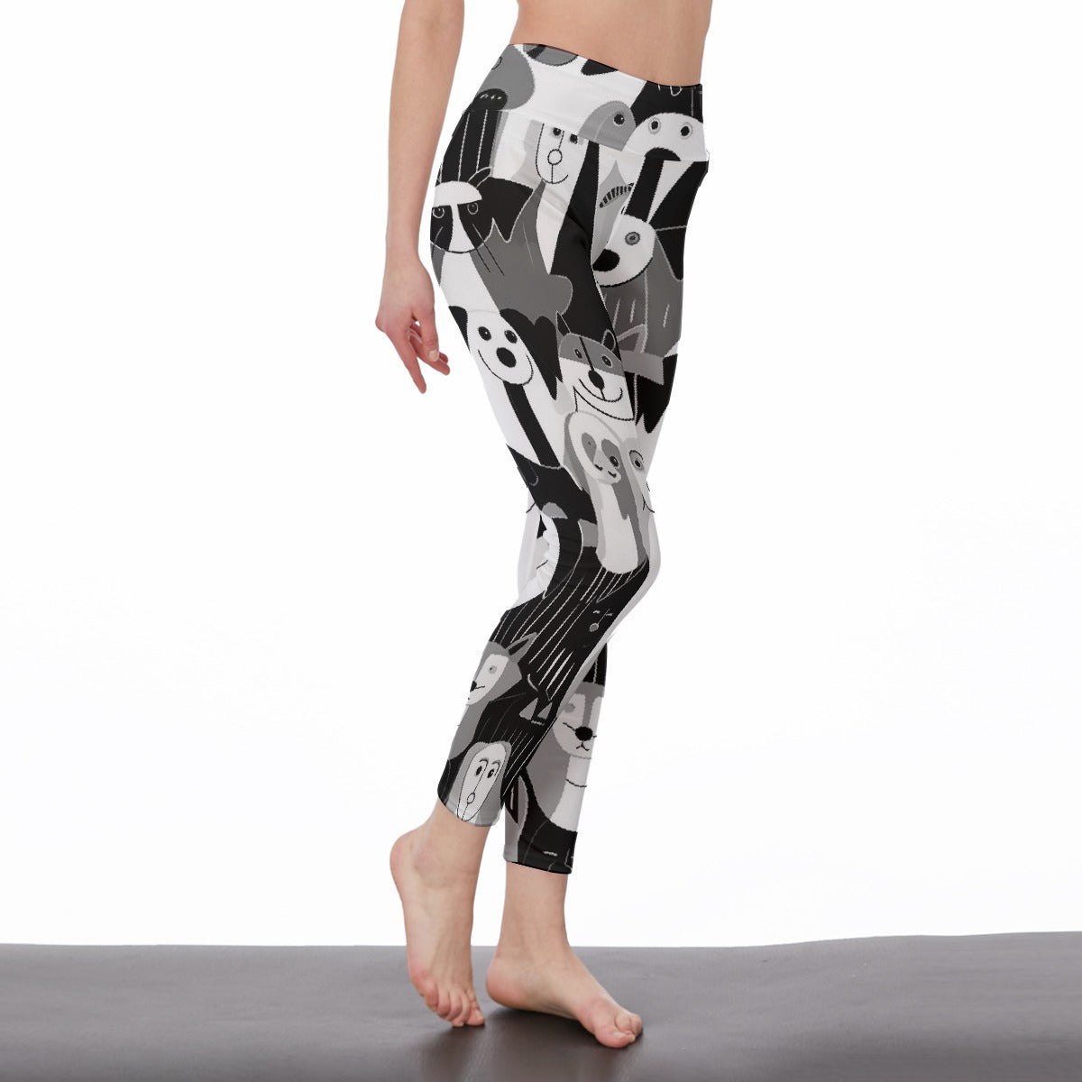 All-Over Print Women's High Waist Leggings | Side Stitch Closure