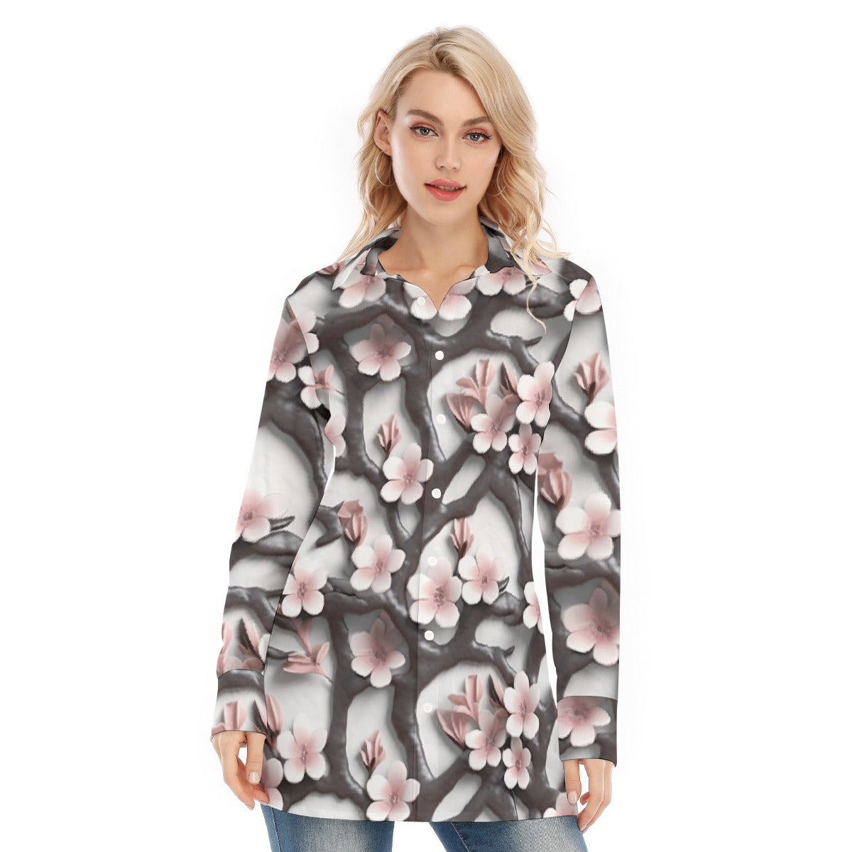 All-Over Print Women's Long Shirt