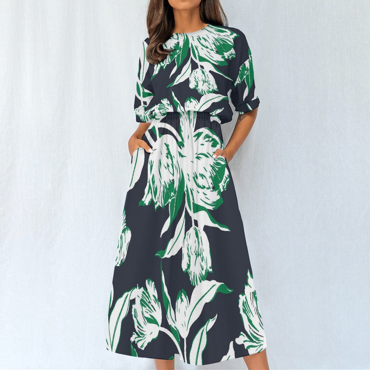 All-Over Print Women's Elastic Waist Dress