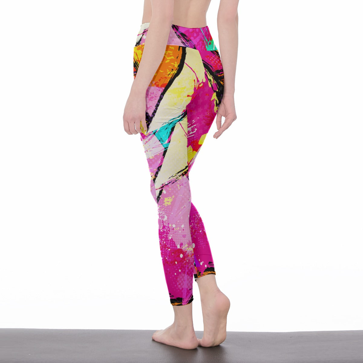 All-Over Print Women's High Waist Leggings | Side Stitch Closure