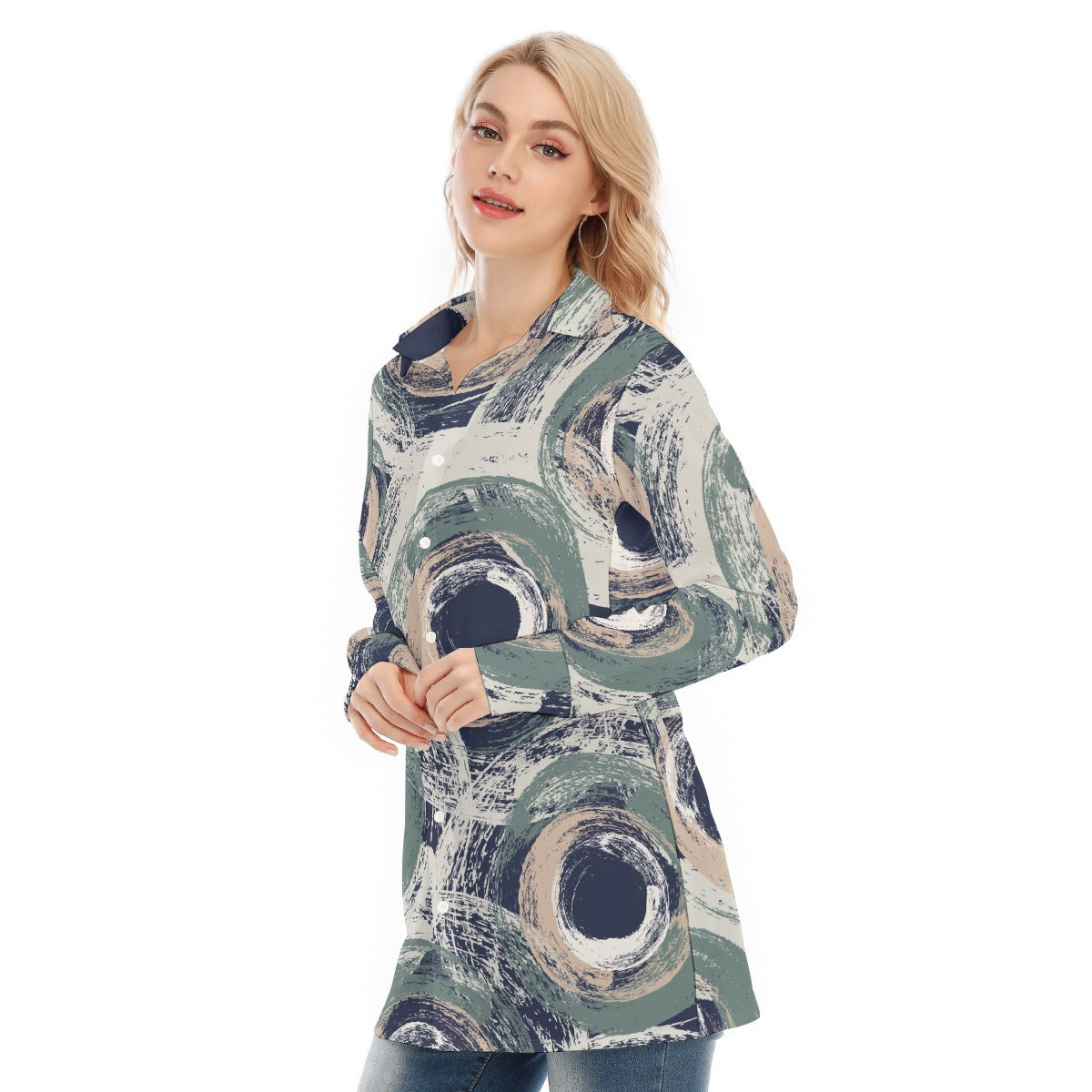 All-Over Print Women's Long Shirt