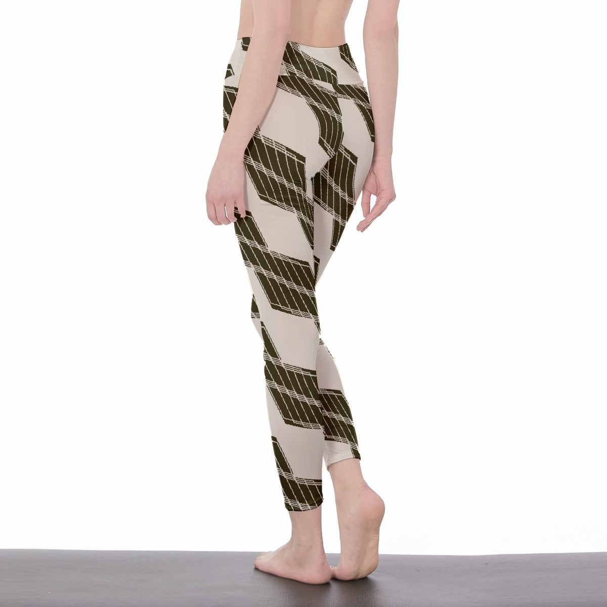 All-Over Print Women's High Waist Leggings | Side Stitch Closure