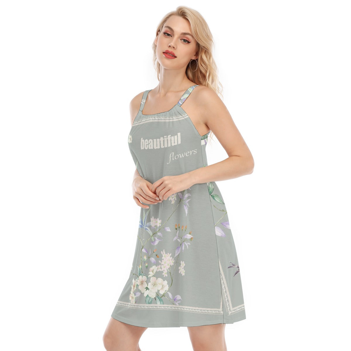 All-Over Print Women's O-neck Cami Dress