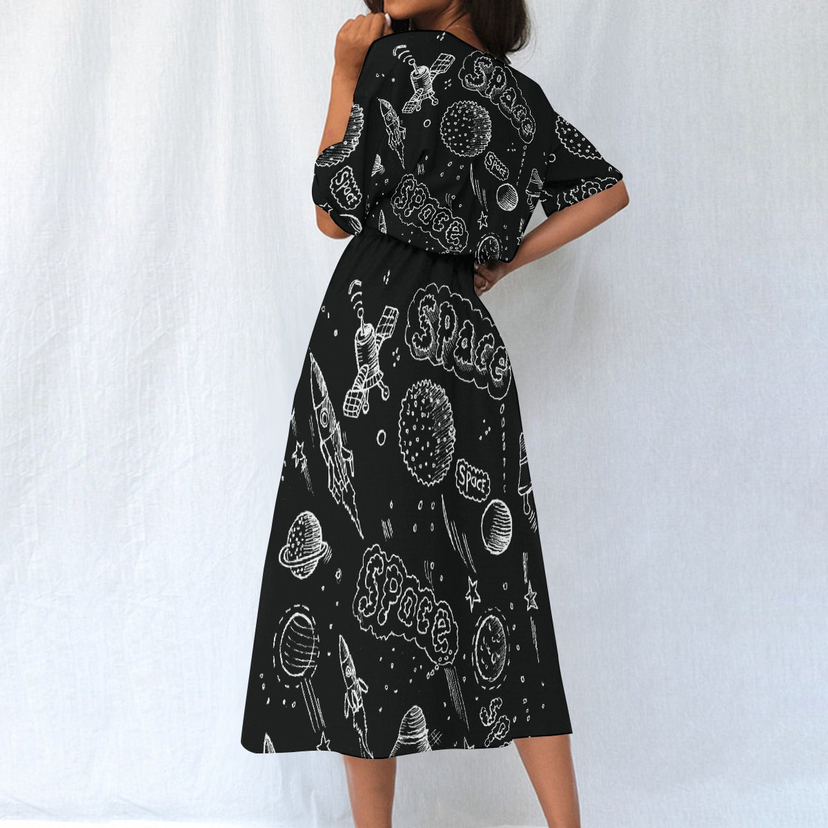 All-Over Print Women's Elastic Waist Dress