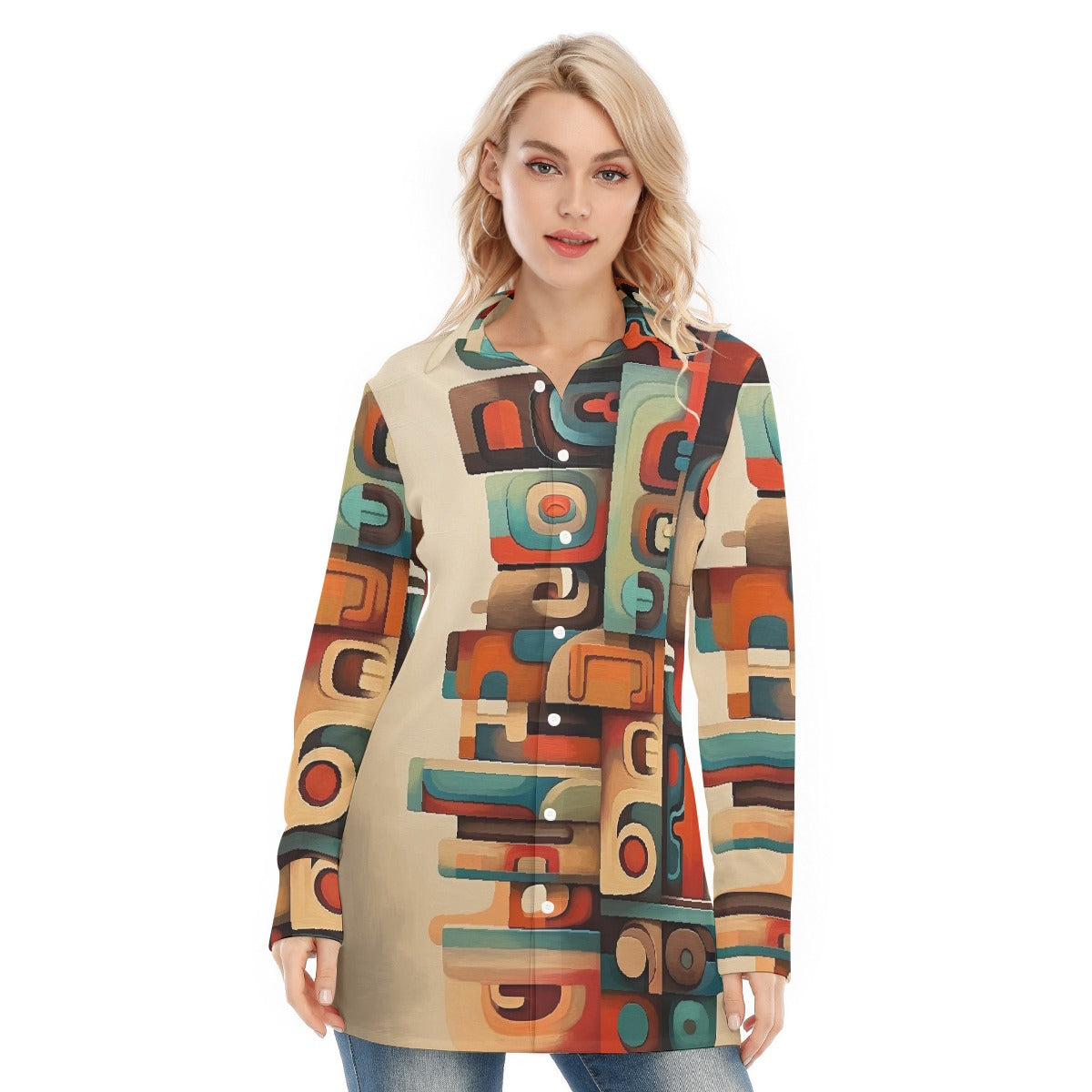 All-Over Print Women's Long Shirt