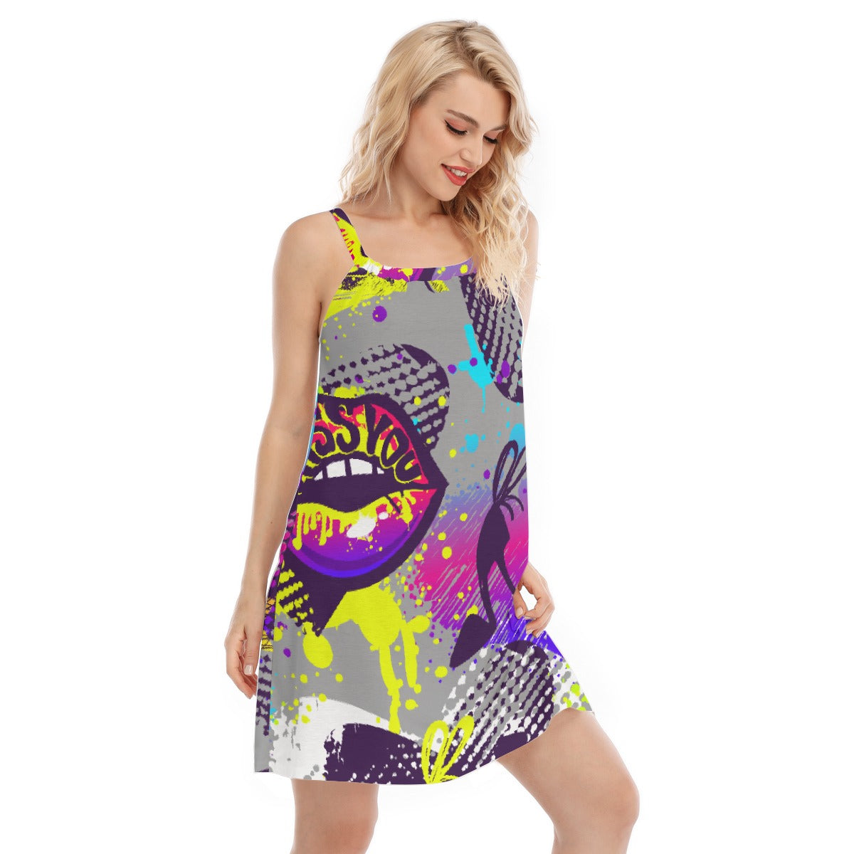 All-Over Print Women's Sleeveless Cami Dress