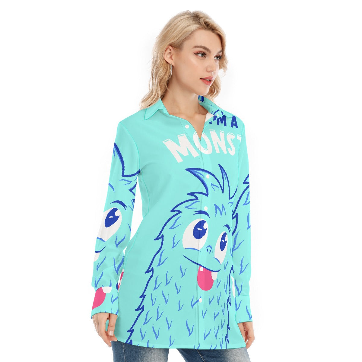 All-Over Print Women's Long Shirt