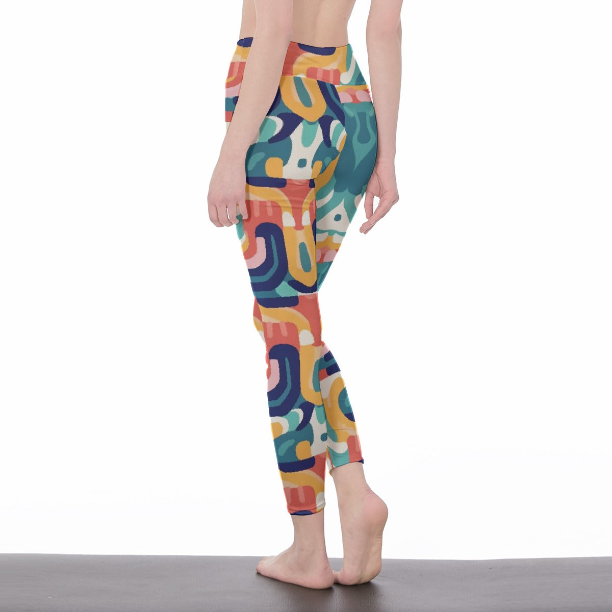 All-Over Print Women's High Waist Leggings | Side Stitch Closure