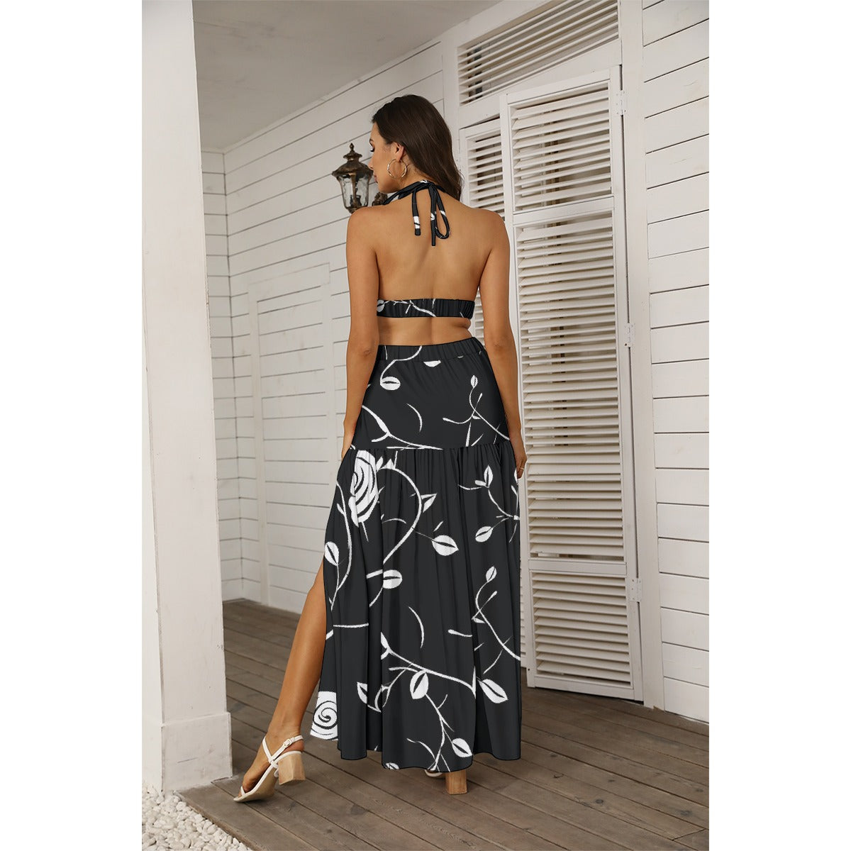 All-Over Print Women's Tie Back Wrap Dress