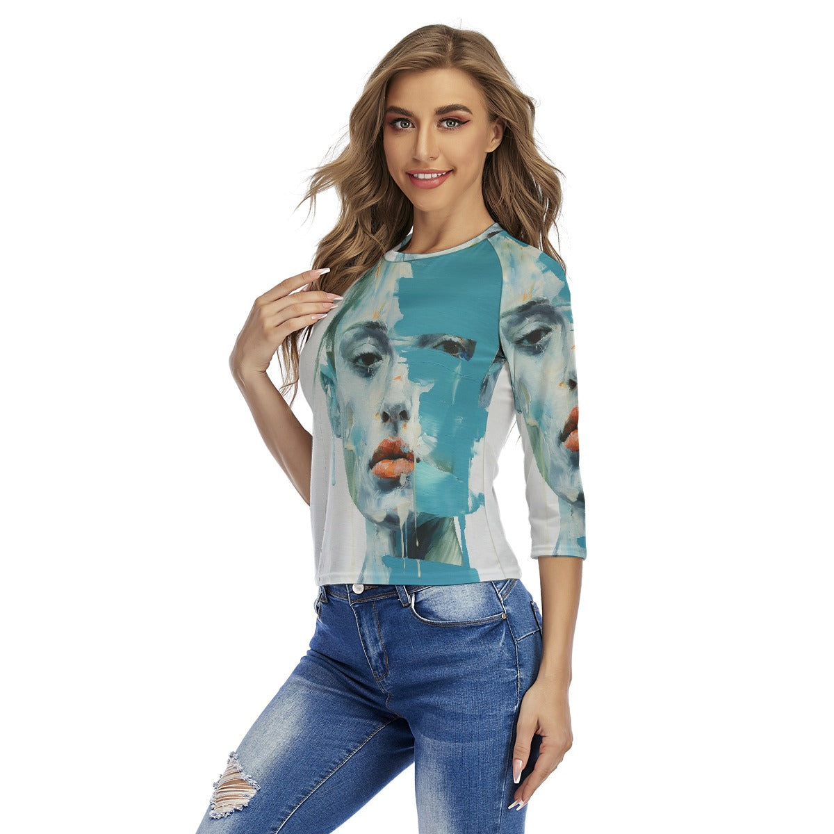 All-Over Print Women's Raglan Sleeves T-shirts