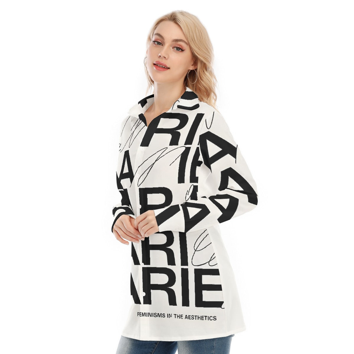 All-Over Print Women's Long Shirt