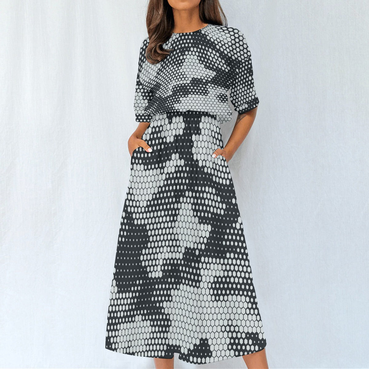 All-Over Print Women's Elastic Waist Dress